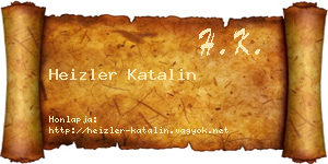 Heizler Katalin névjegykártya